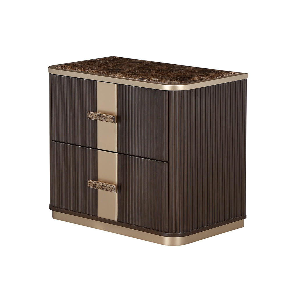 AICO by Michael Amini - West Kensington 2-Drawer Nightstand - Medium Espresso - 9096042-417 view 1