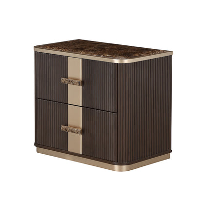 AICO by Michael Amini - West Kensington 2-Drawer Nightstand - Medium Espresso - 9096042-417 view 1