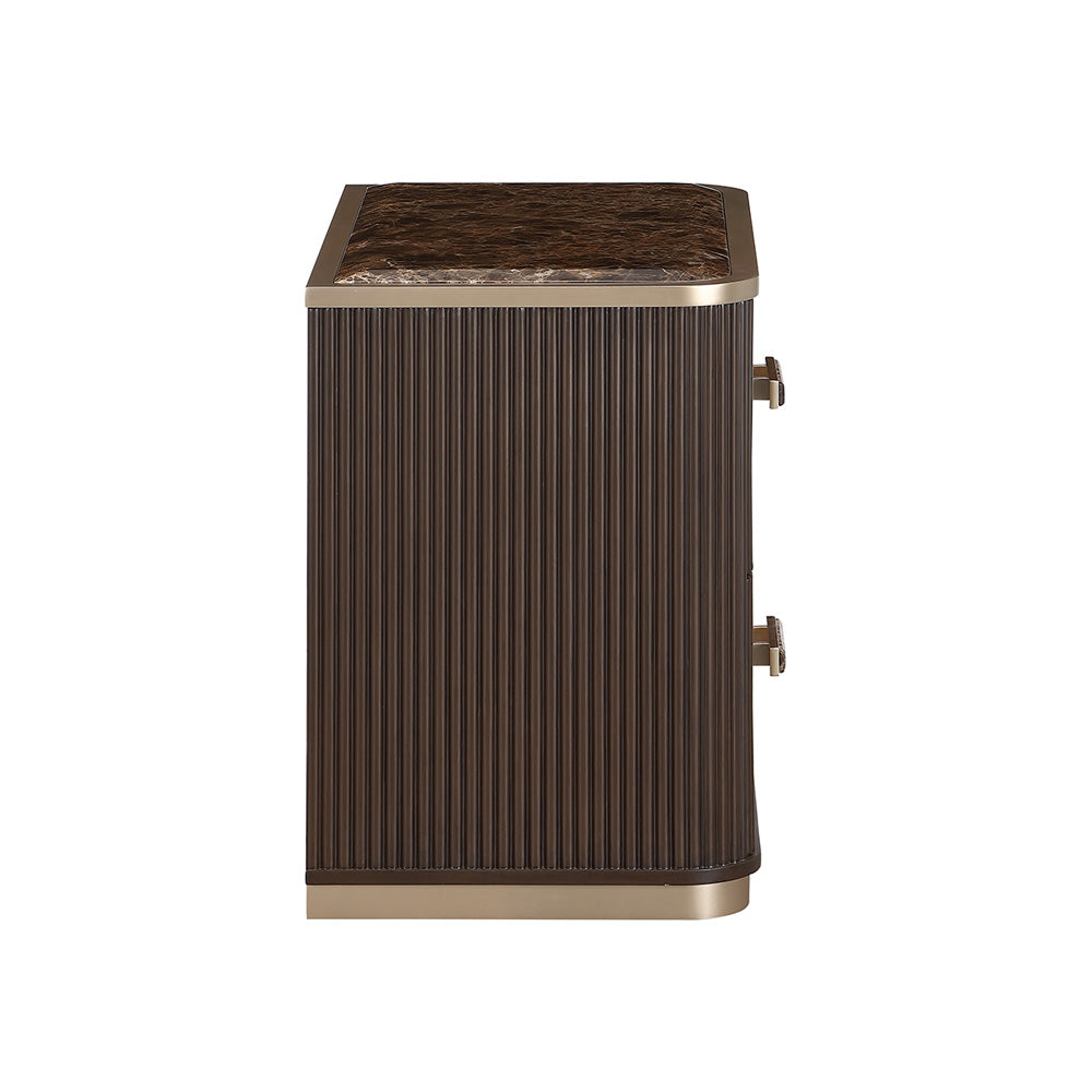 AICO by Michael Amini - West Kensington 2-Drawer Nightstand - Medium Espresso - 9096042-417 view 4