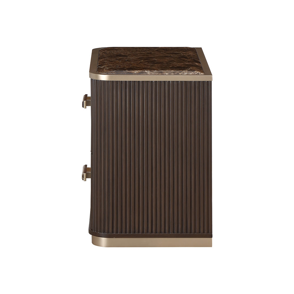 AICO by Michael Amini - West Kensington 2-Drawer Nightstand - Medium Espresso - 9096042-417 view 5