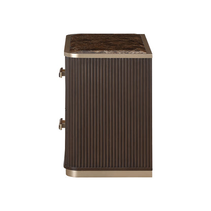 AICO by Michael Amini - West Kensington 2-Drawer Nightstand - Medium Espresso - 9096042-417 view 5