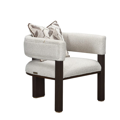 AICO by Michael Amini - West Kensington Accent Chair - Buff/Medium Espresso - 9096834-BUFF-417 view 3