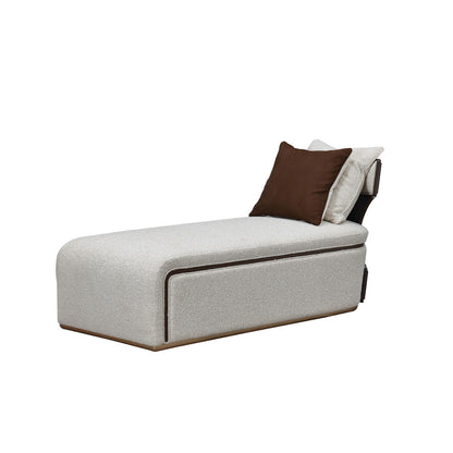 AICO by Michael Amini - West Kensington Chaise - Buff/Medium Espresso - 9096841-BUFF-417 view 1