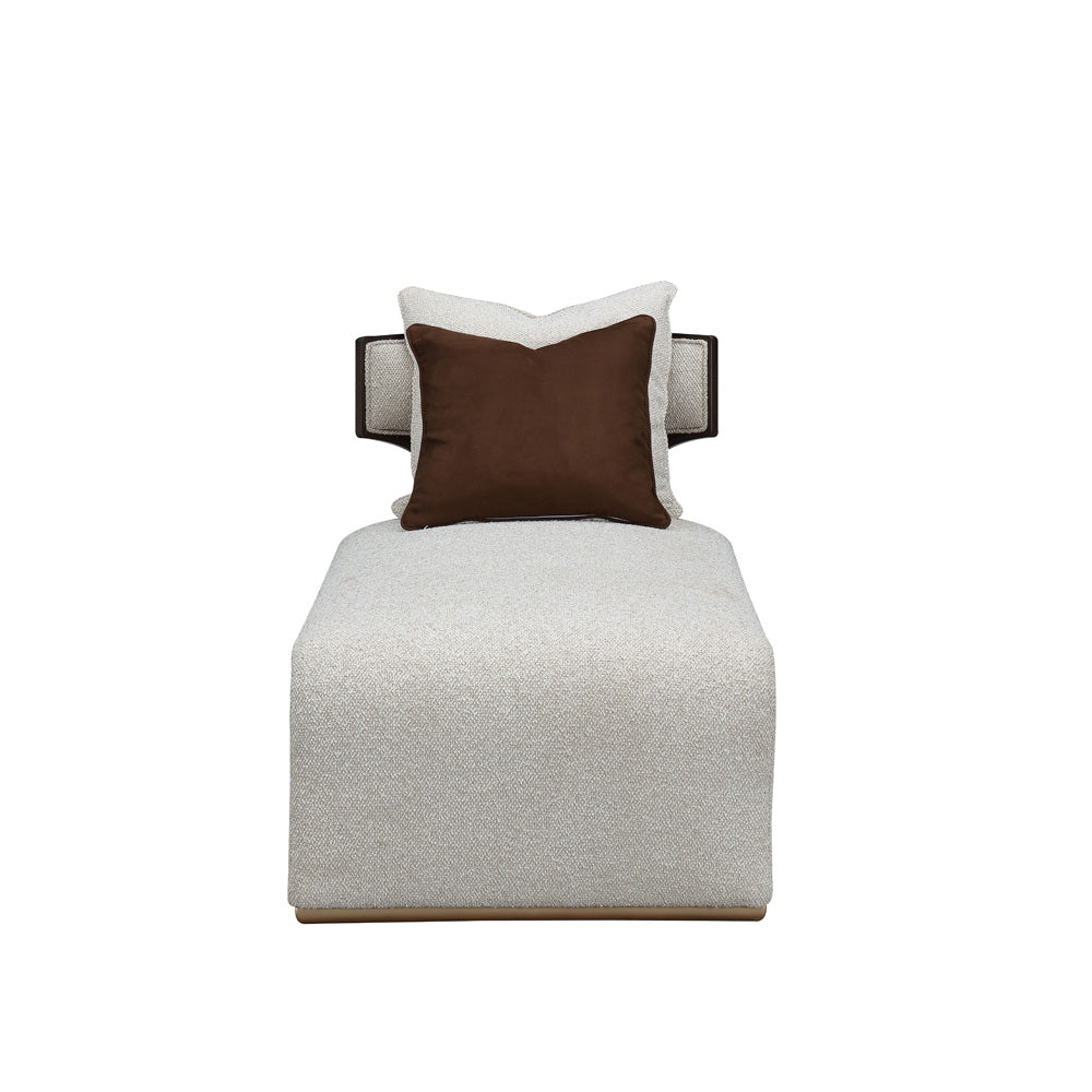 AICO by Michael Amini - West Kensington Chaise - Buff/Medium Espresso - 9096841-BUFF-417 view 2