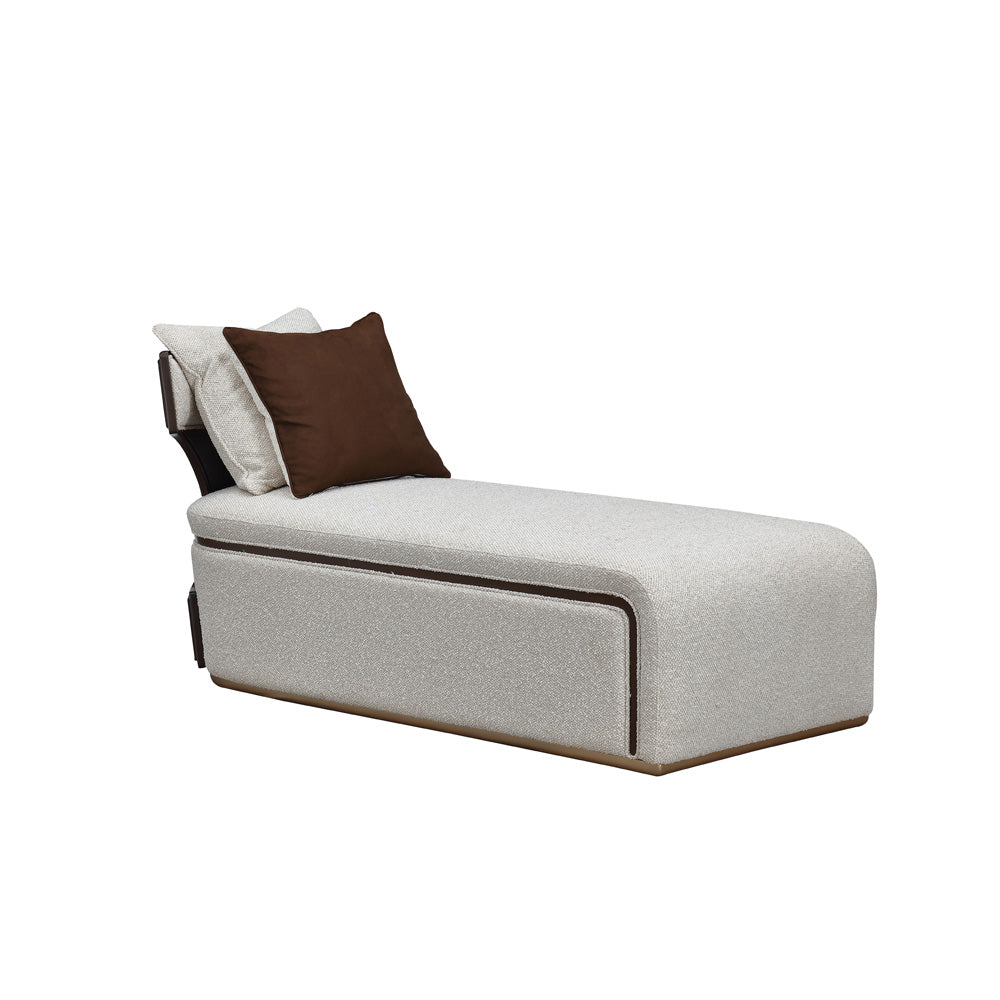 AICO by Michael Amini - West Kensington Chaise - Buff/Medium Espresso - 9096841-BUFF-417 view 3