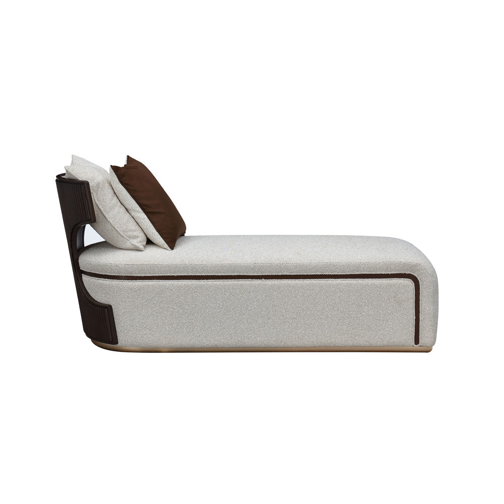 AICO by Michael Amini - West Kensington Chaise - Buff/Medium Espresso - 9096841-BUFF-417 view 4