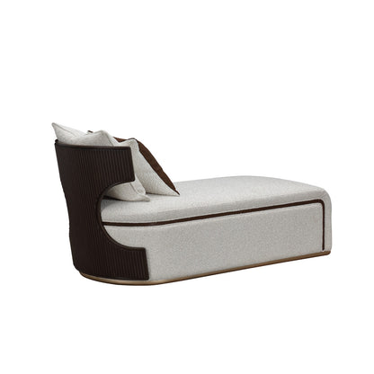 AICO by Michael Amini - West Kensington Chaise - Buff/Medium Espresso - 9096841-BUFF-417 view 5