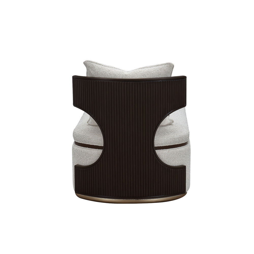 AICO by Michael Amini - West Kensington Chaise - Buff/Medium Espresso - 9096841-BUFF-417 view 6