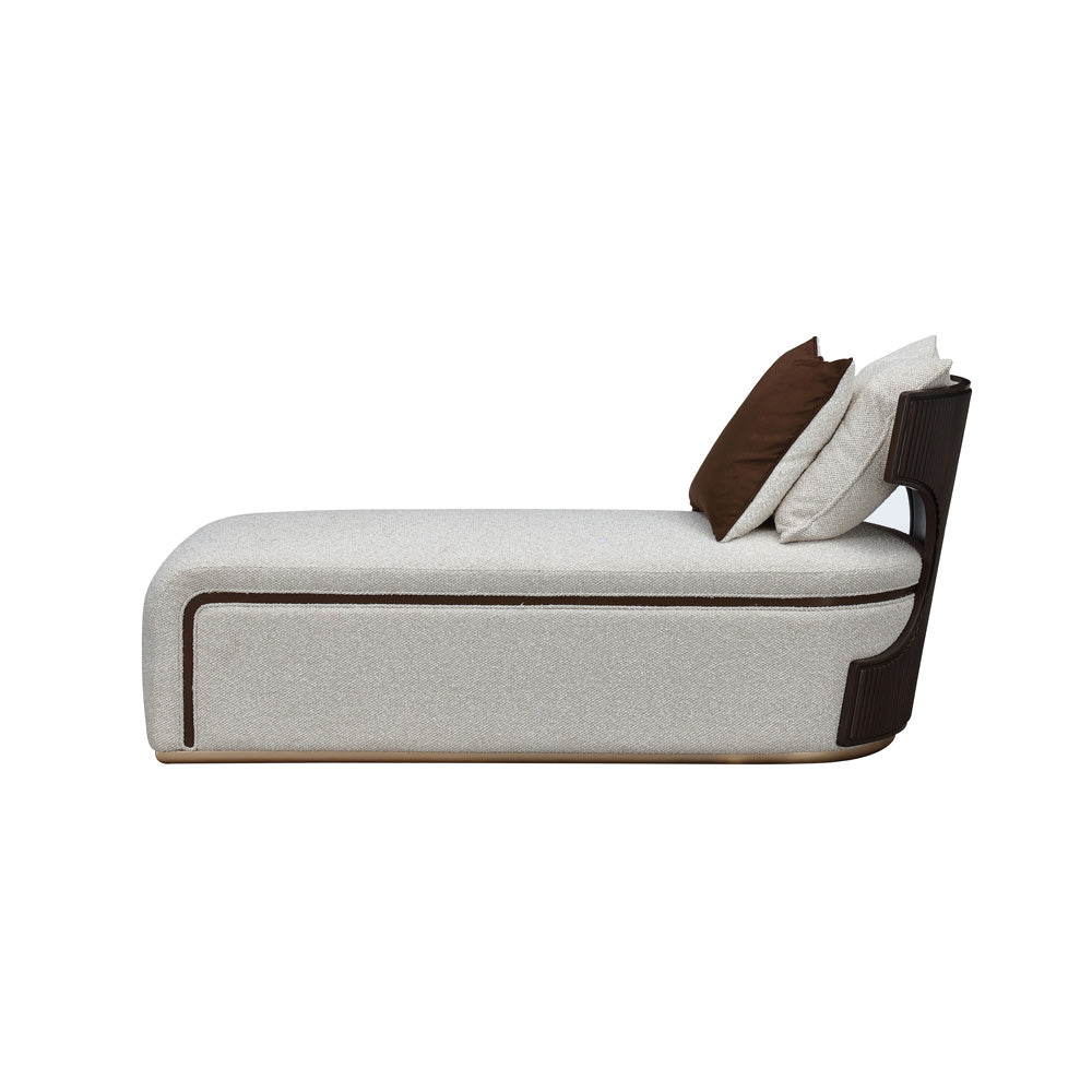 AICO by Michael Amini - West Kensington Chaise - Buff/Medium Espresso - 9096841-BUFF-417 view 8