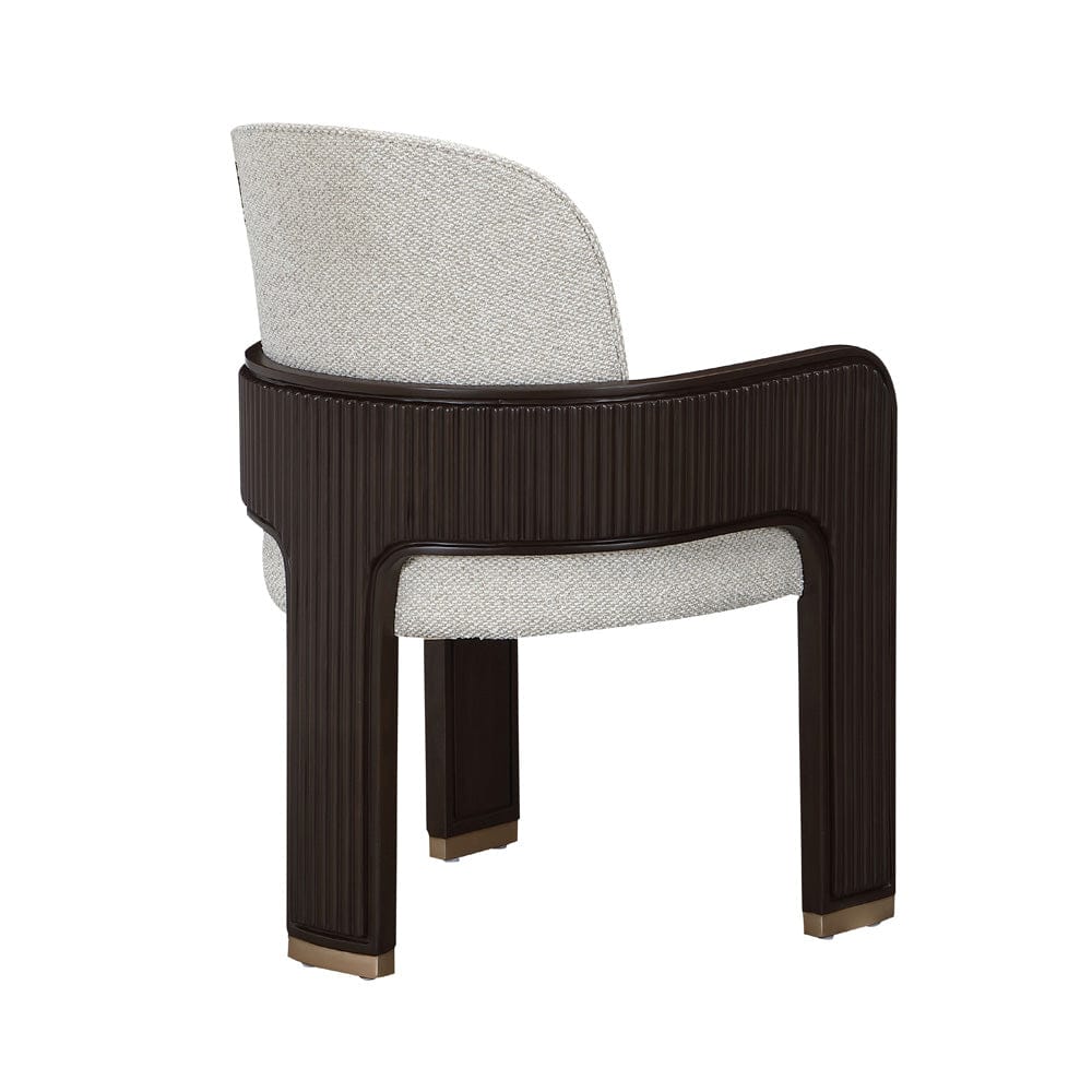 AICO by Michael Amini - West Kensington Dining Arm Chair - Buff/Medium Espresso - 9096004A-417 view 3