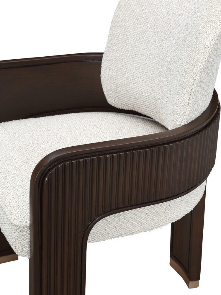 AICO by Michael Amini - West Kensington Dining Arm Chair - Buff/Medium Espresso - 9096004A-417 view 7