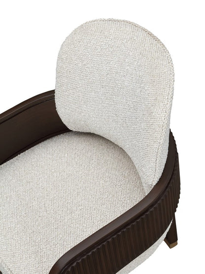 AICO by Michael Amini - West Kensington Dining Arm Chair - Buff/Medium Espresso - 9096004A-417 view 9
