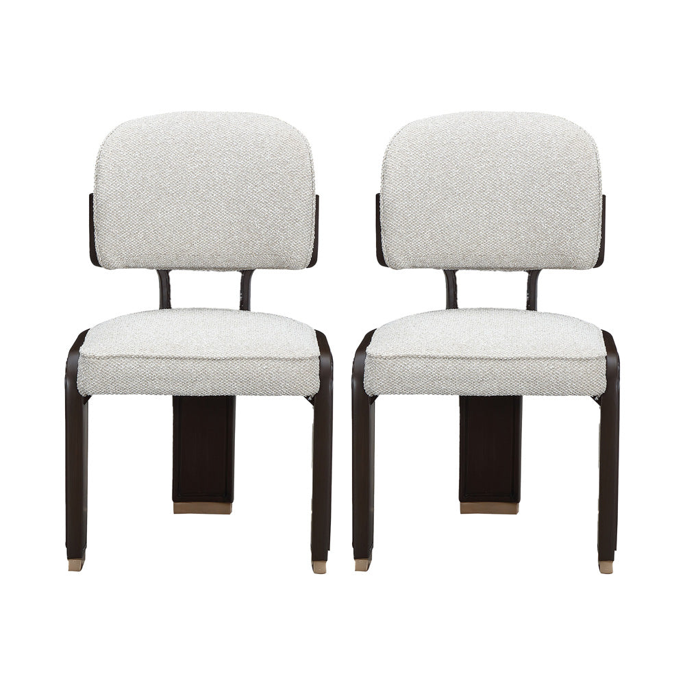AICO by Michael Amini - West Kensington Dining Side Chair, Set of 2 - Buff/Medium Espresso - 9096003A-417 view 1