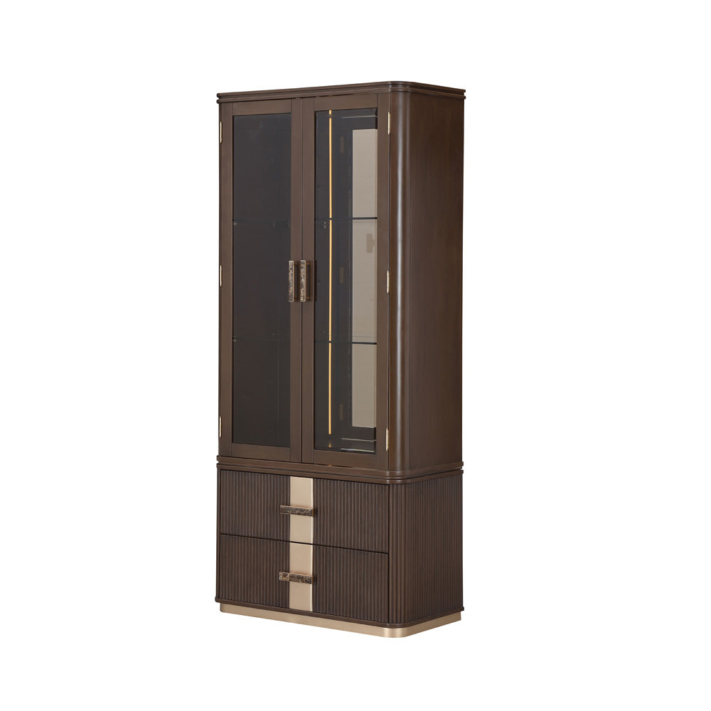 AICO by Michael Amini - West Kensington Display Cabinet - Medium Espresso - 9096209-417 view 1