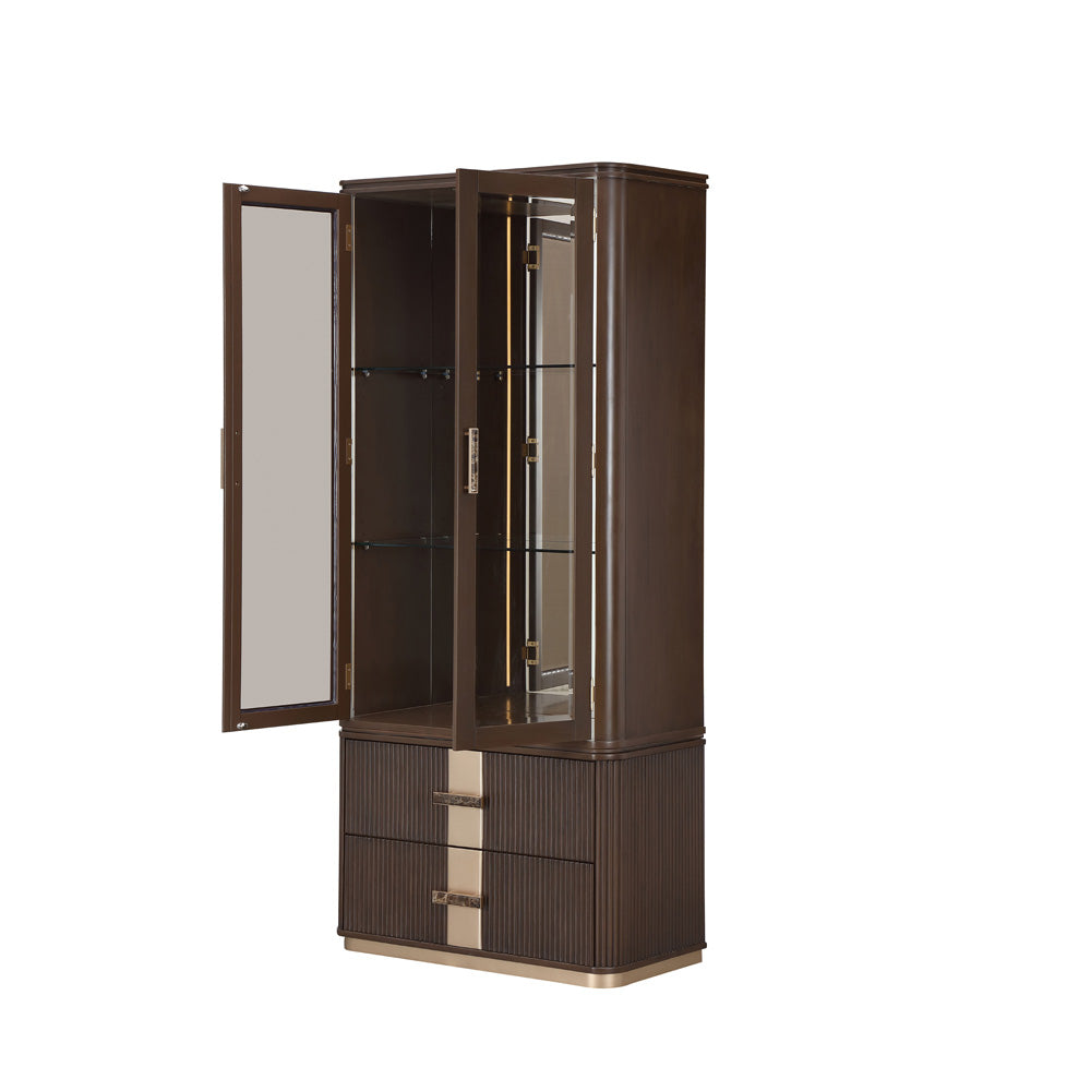 AICO by Michael Amini - West Kensington Display Cabinet - Medium Espresso - 9096209-417 view 7