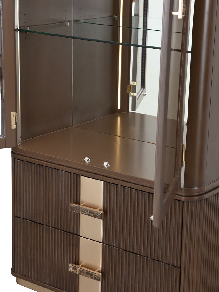 AICO by Michael Amini - West Kensington Display Cabinet - Medium Espresso - 9096209-417 view 10