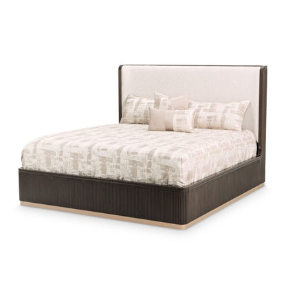 AICO by Michael Amini - West Kensington Eastern King Bed - Buff/Medium Espresso - 9096014EK3-417 view 1