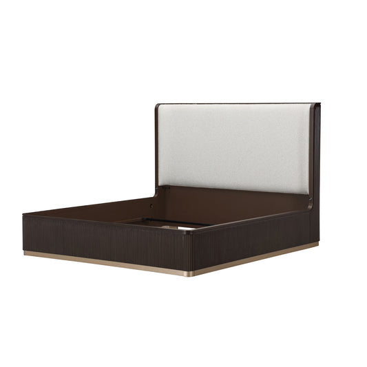 AICO by Michael Amini - West Kensington Eastern King Bed - Buff/Medium Espresso - 9096014EK3-417 view 2