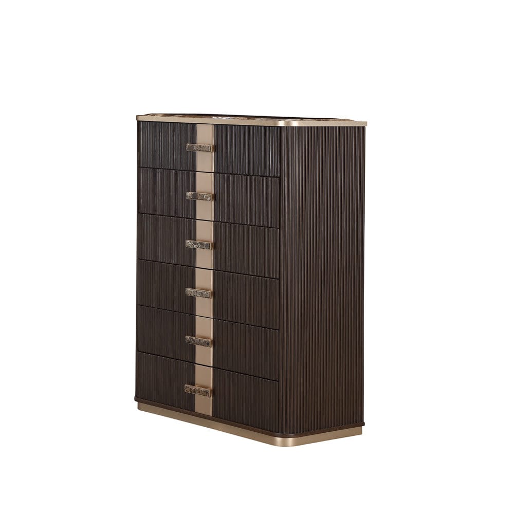 AICO by Michael Amini - West Kensington Highboy Chest Medium Espresso - 9096070SA-417 view 1