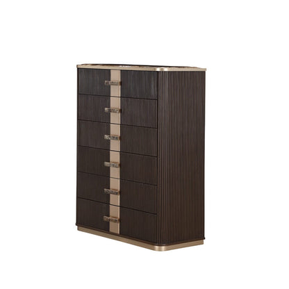 AICO by Michael Amini - West Kensington Highboy Chest Medium Espresso - 9096070SA-417 view 1
