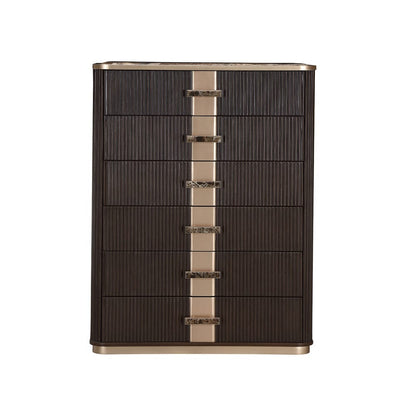 AICO by Michael Amini - West Kensington Highboy Chest Medium Espresso - 9096070SA-417 view 2