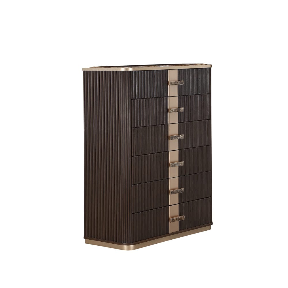 AICO by Michael Amini - West Kensington Highboy Chest Medium Espresso - 9096070SA-417 view 3