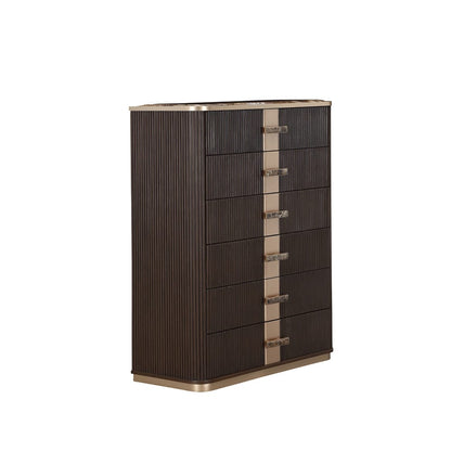 AICO by Michael Amini - West Kensington Highboy Chest Medium Espresso - 9096070SA-417 view 3