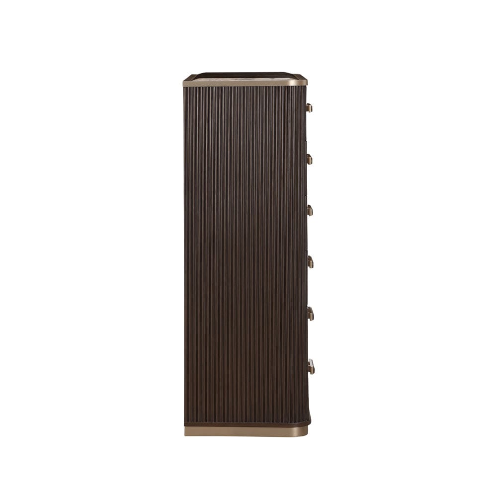 AICO by Michael Amini - West Kensington Highboy Chest Medium Espresso - 9096070SA-417 view 4