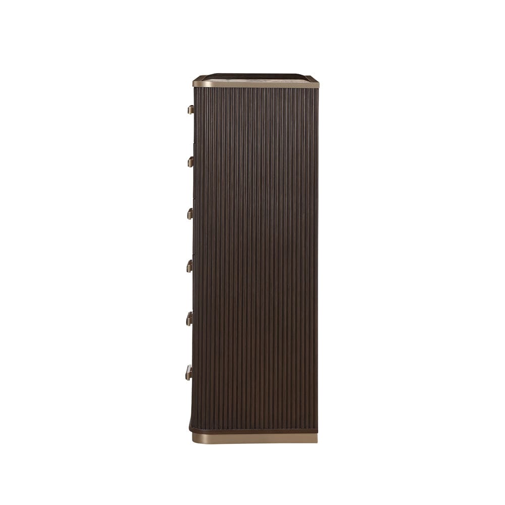 AICO by Michael Amini - West Kensington Highboy Chest Medium Espresso - 9096070SA-417 view 5