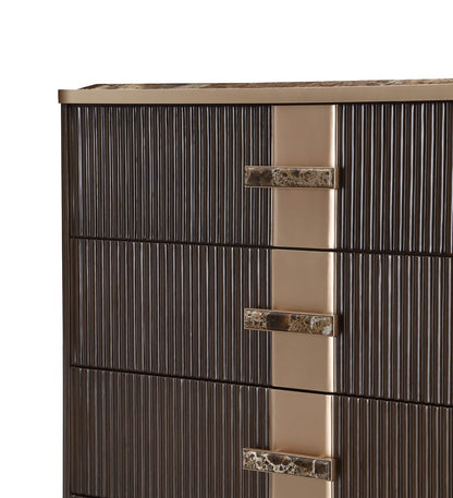 AICO by Michael Amini - West Kensington Highboy Chest Medium Espresso - 9096070SA-417 view 7