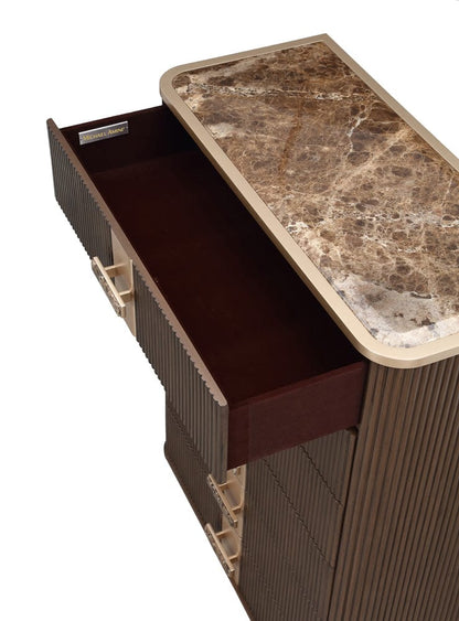 AICO by Michael Amini - West Kensington Highboy Chest Medium Espresso - 9096070SA-417 view 9