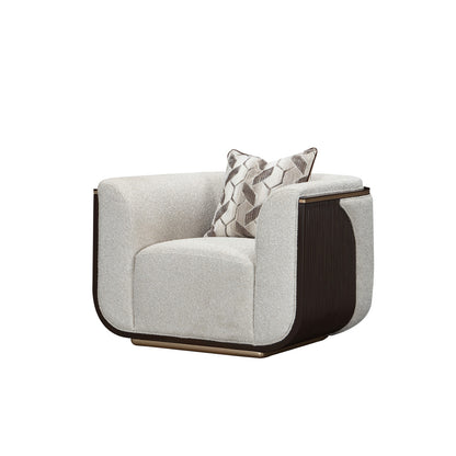 AICO by Michael Amini - West Kensington Matching Chair - Buff/Medium Espresso - 9096835-BUFF-417 view 1