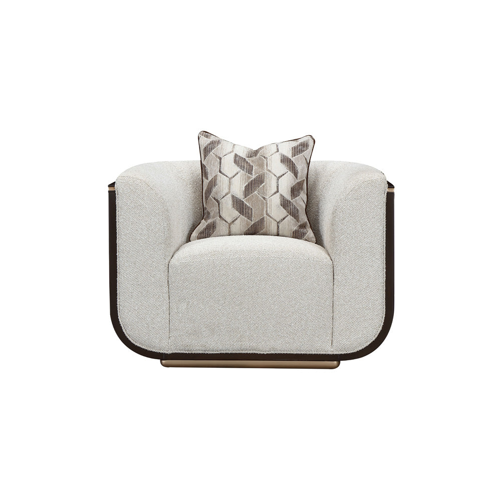 AICO by Michael Amini - West Kensington Matching Chair - Buff/Medium Espresso - 9096835-BUFF-417 view 2