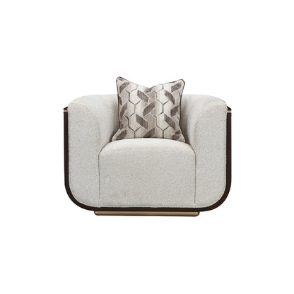 AICO by Michael Amini - West Kensington Matching Chair - Buff/Medium Espresso - 9096835-BUFF-417 view 2