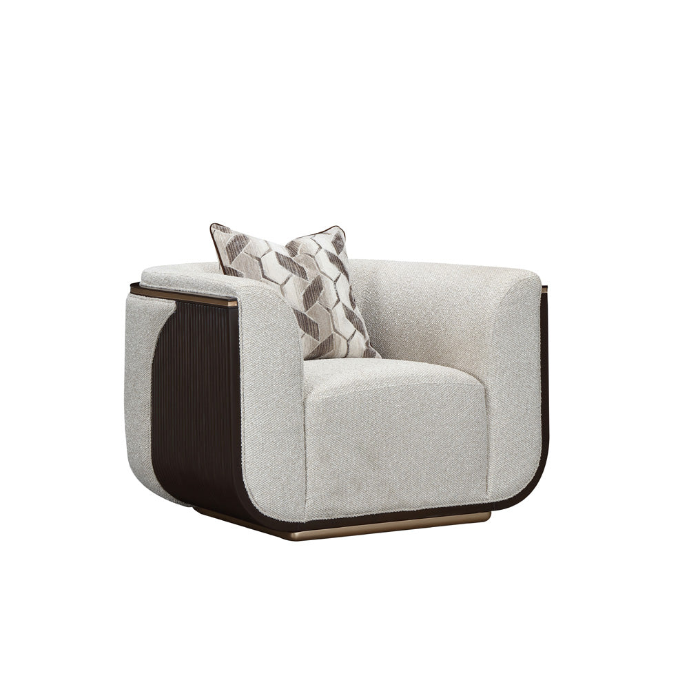 AICO by Michael Amini - West Kensington Matching Chair - Buff/Medium Espresso - 9096835-BUFF-417 view 3