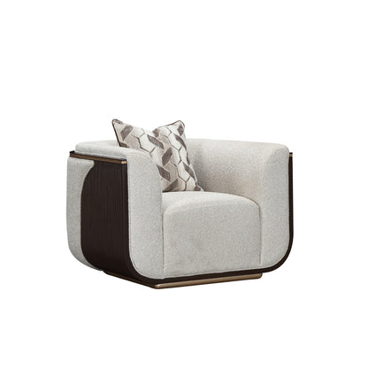 AICO by Michael Amini - West Kensington Matching Chair - Buff/Medium Espresso - 9096835-BUFF-417 view 3
