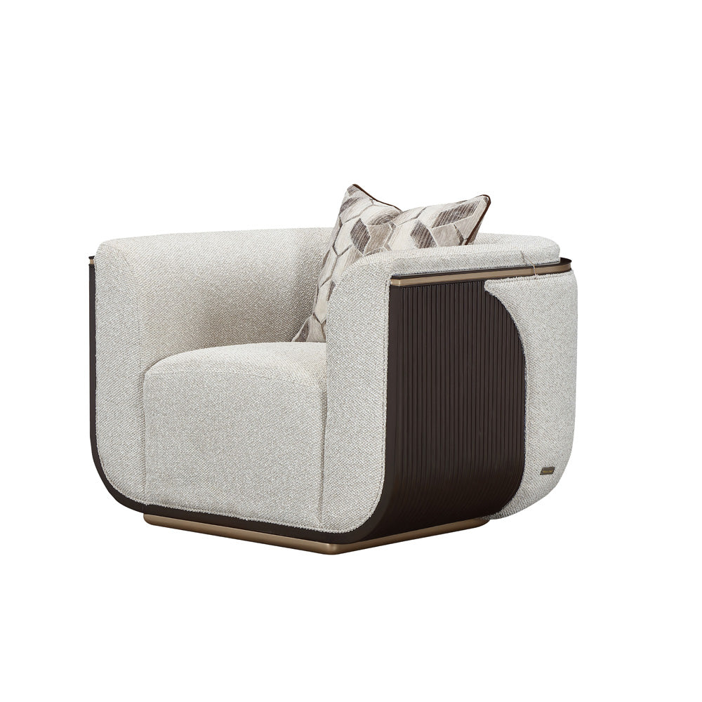 AICO by Michael Amini - West Kensington Matching Chair - Buff/Medium Espresso - 9096835-BUFF-417 view 10