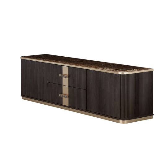 AICO by Michael Amini - West Kensington Media Cabinet - Medium Espresso - 9096081-417 view 1