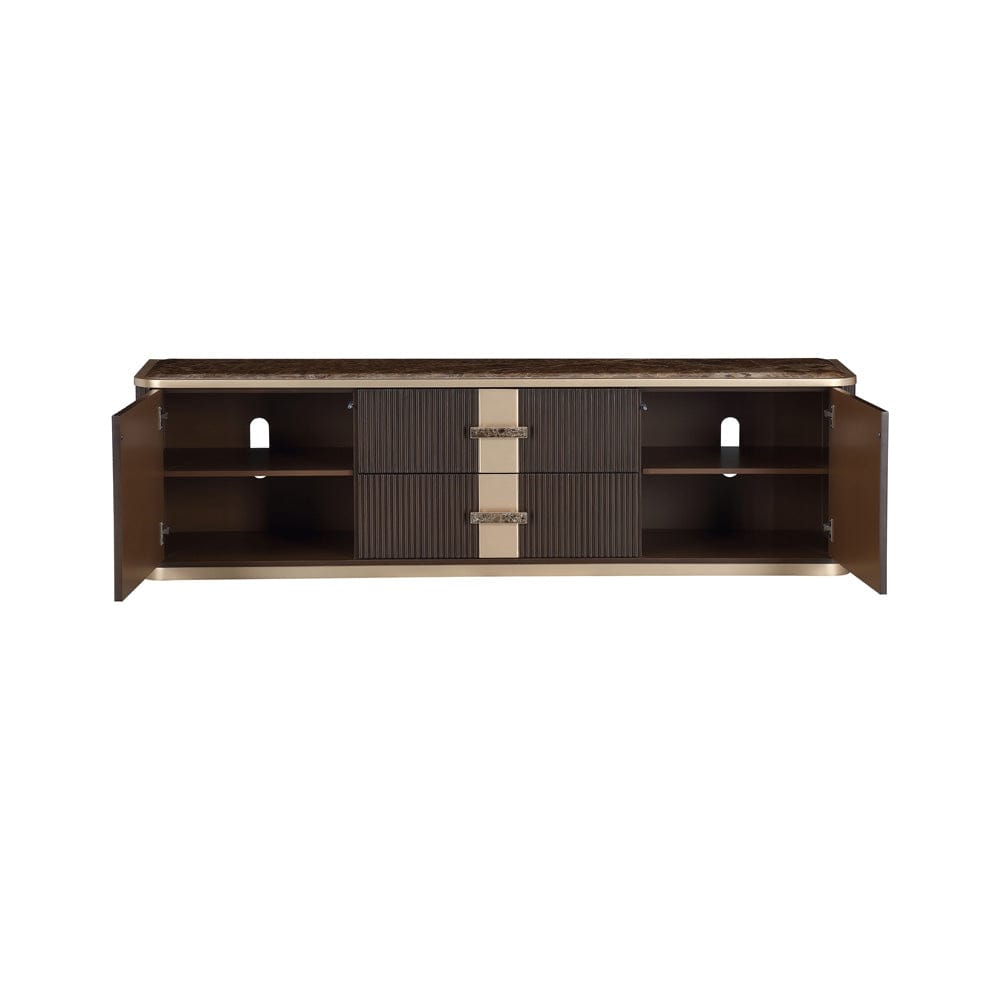 AICO by Michael Amini - West Kensington Media Cabinet - Medium Espresso - 9096081-417 view 5