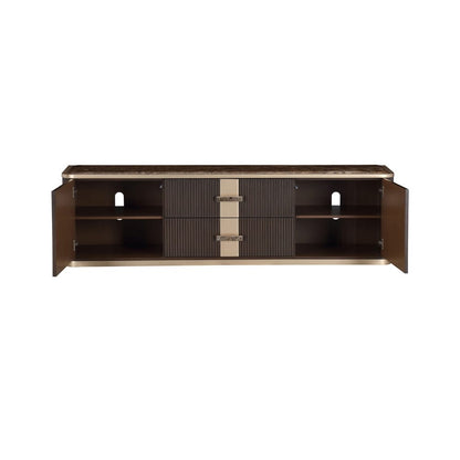 AICO by Michael Amini - West Kensington Media Cabinet - Medium Espresso - 9096081-417 view 5