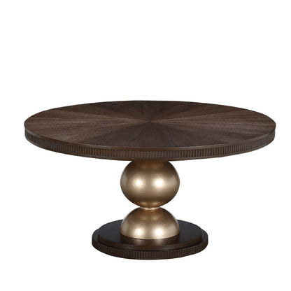 AICO by Michael Amini - West Kensington Round Dining Table - Medium Espresso - 9096001-417 view 1