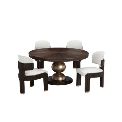 AICO by Michael Amini - West Kensington Round Dining Table - Medium Espresso - 9096001-417 view 2