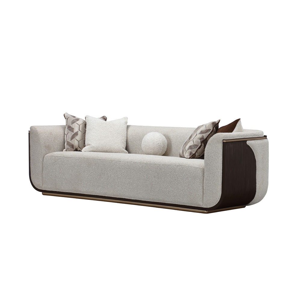 AICO by Michael Amini - West Kensington Sofa - Buff/Medium Espresso - 9096815-BUFF-417 view 1