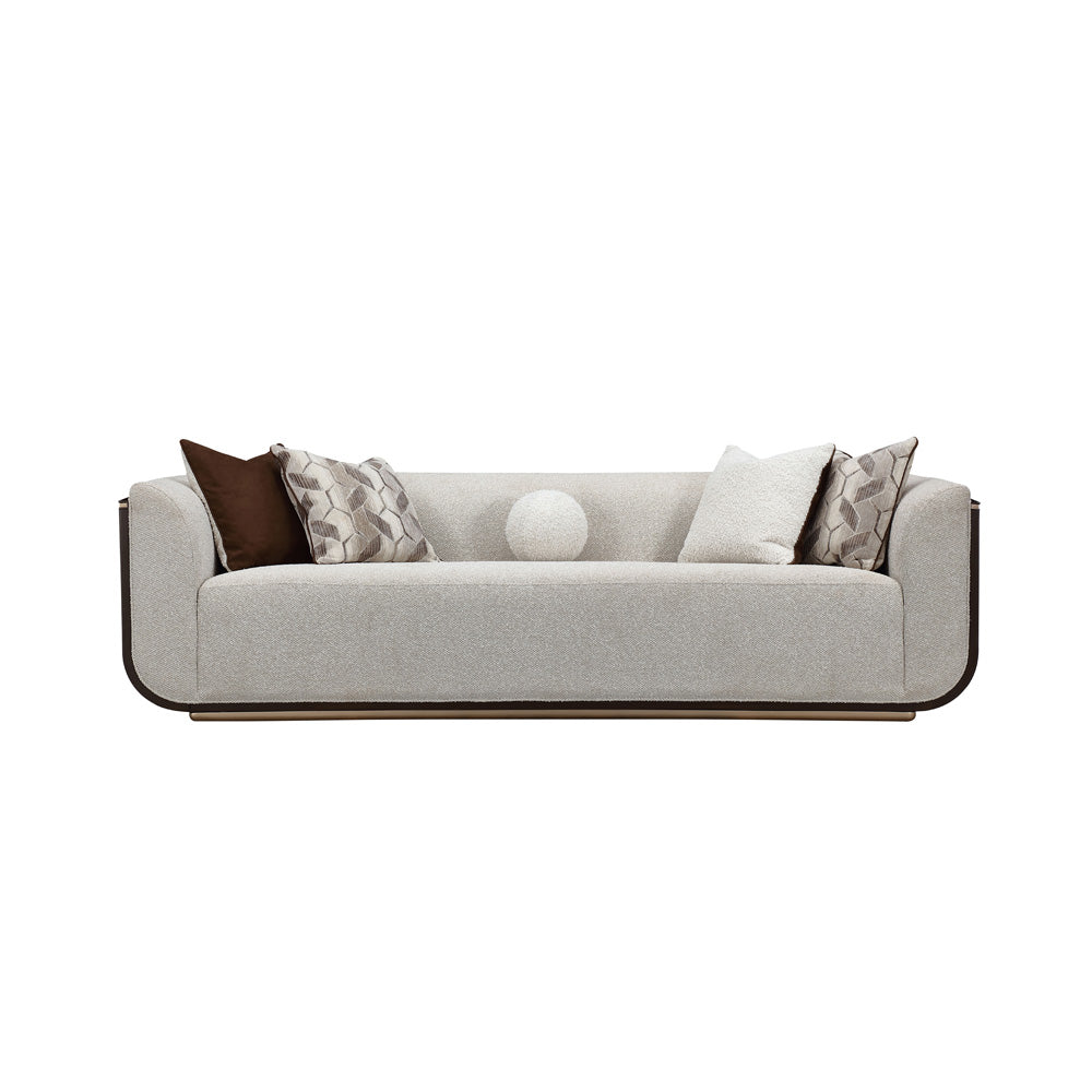 AICO by Michael Amini - West Kensington Sofa - Buff/Medium Espresso - 9096815-BUFF-417 view 2