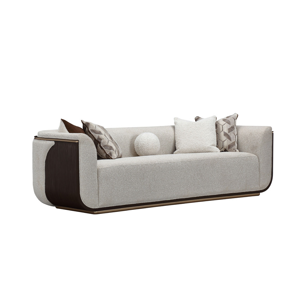 AICO by Michael Amini - West Kensington Sofa - Buff/Medium Espresso - 9096815-BUFF-417 view 3