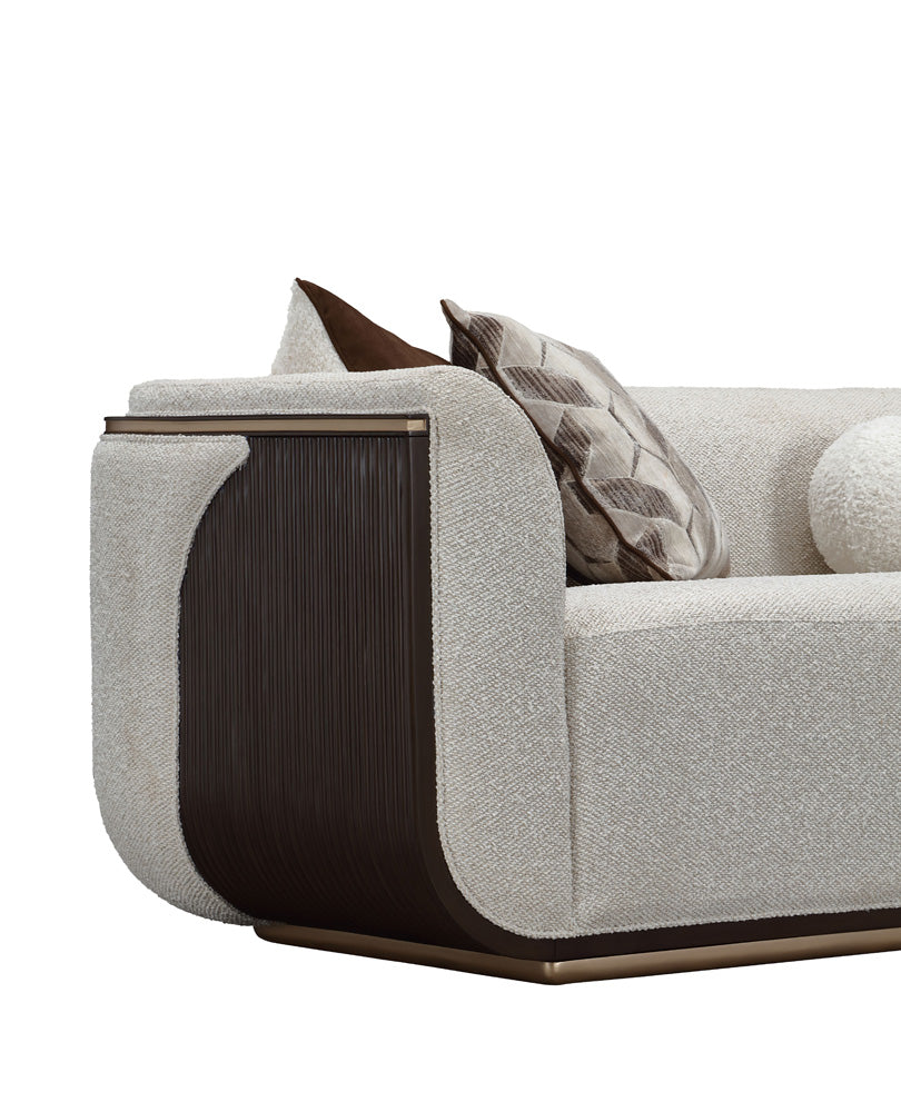 AICO by Michael Amini - West Kensington Sofa - Buff/Medium Espresso - 9096815-BUFF-417 view 10