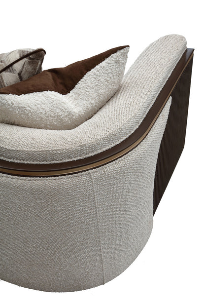 AICO by Michael Amini - West Kensington Sofa - Buff/Medium Espresso - 9096815-BUFF-417 view 12