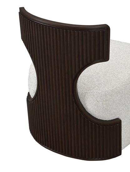 AICO by Michael Amini - West Kensington Vanity Chair - Buff/Medium Espresso - 9096244-417 view 9