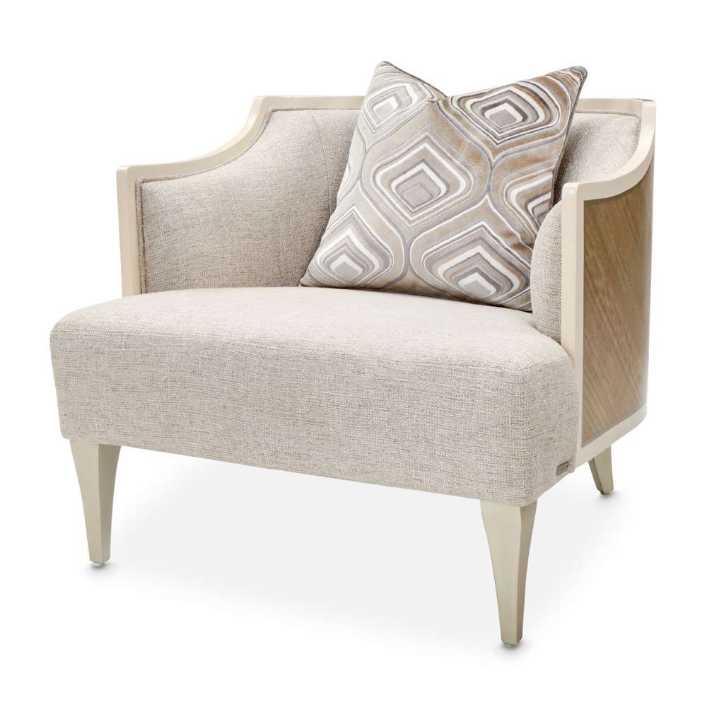 Aico by Michael Amini - Camden Court Accent Chair - Natural Flax/Pearl - 9005835-FLAX-126_CLOSEOUT veiw 9