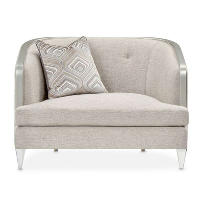 Aico by Michael Amini - Camden Court Chair and Half - Natural Flax/Platinum - 9005838-FLAX-125_CLOSEOUT veiw 2